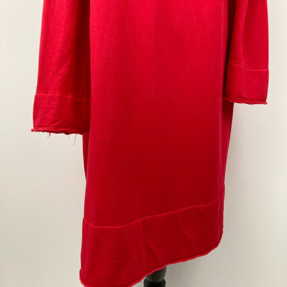 Bryn Walker Didion Wrap Coat in Rosehip Fleece Size M Bamboo Organic Cotton Red - Picture 6 of 12